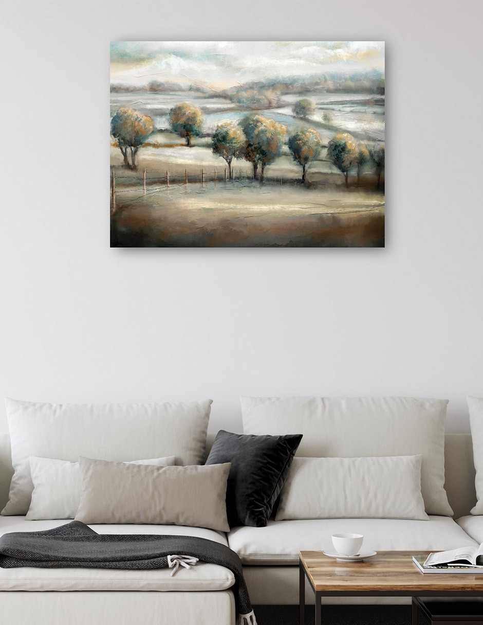 Cuadro decorativo Visión Pastoral I técnica mixta Campos 5