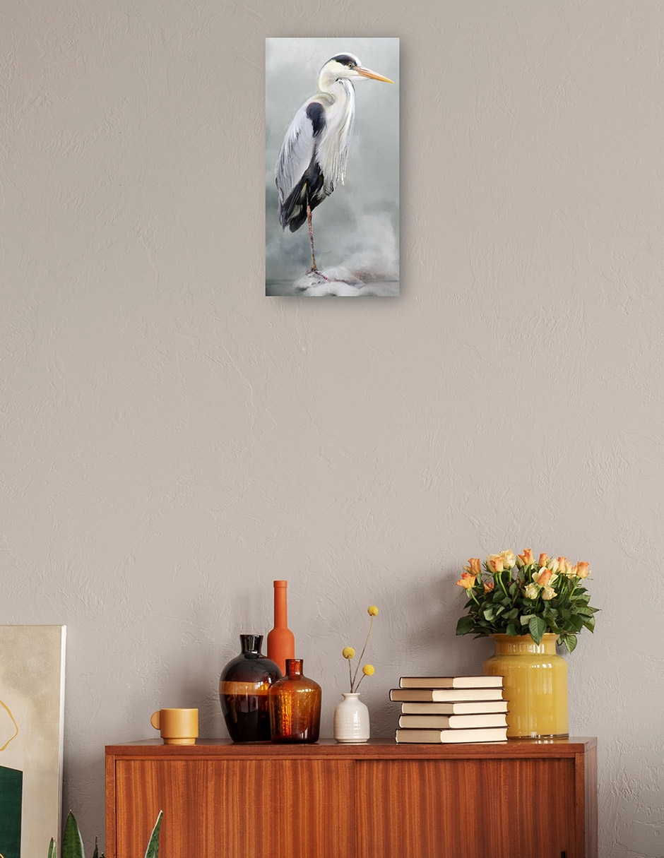 Cuadro decorativo Vigilancia I técnica mixta Aves Silvestres 3