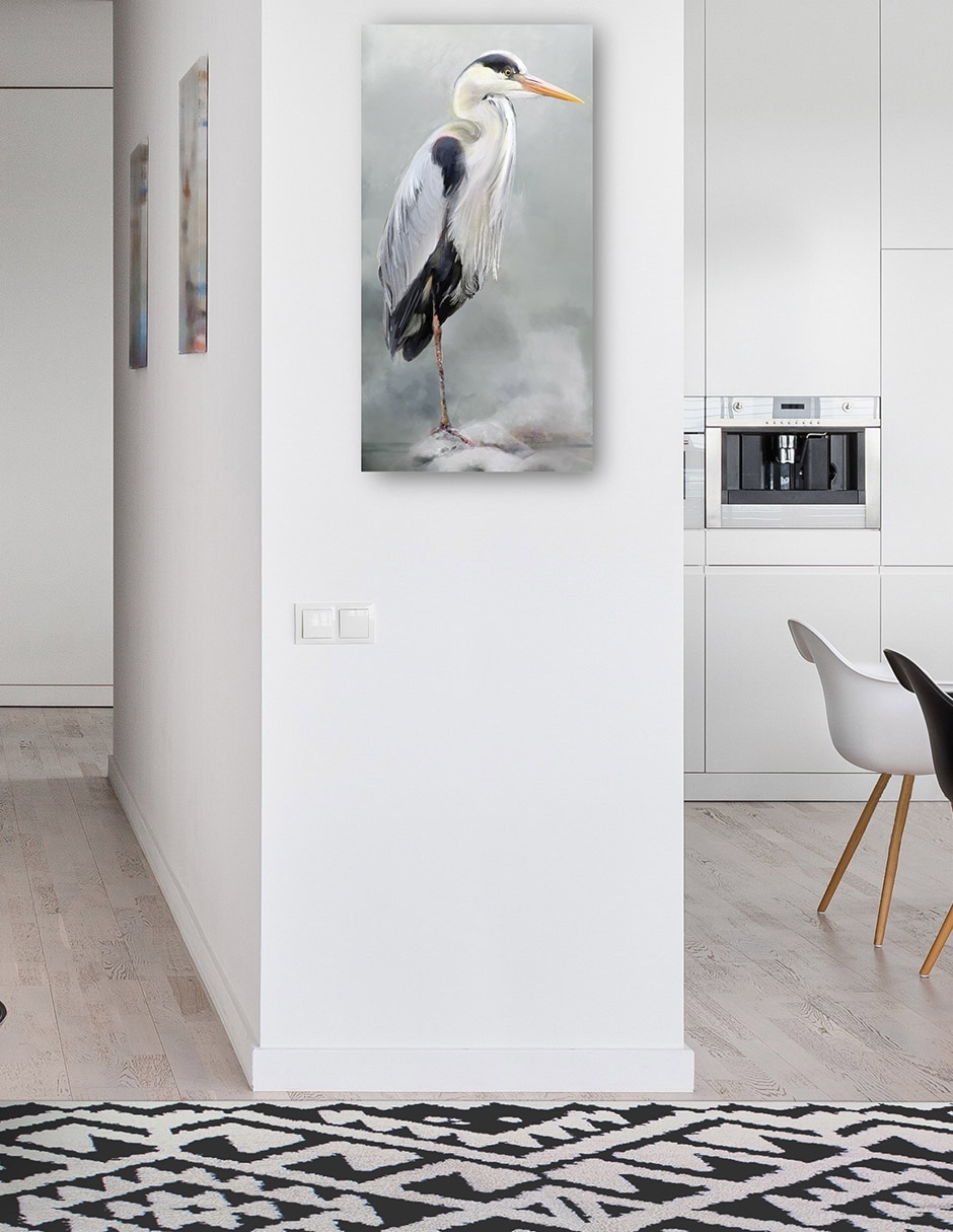 Cuadro decorativo Vigilancia I técnica mixta Aves Silvestres 4