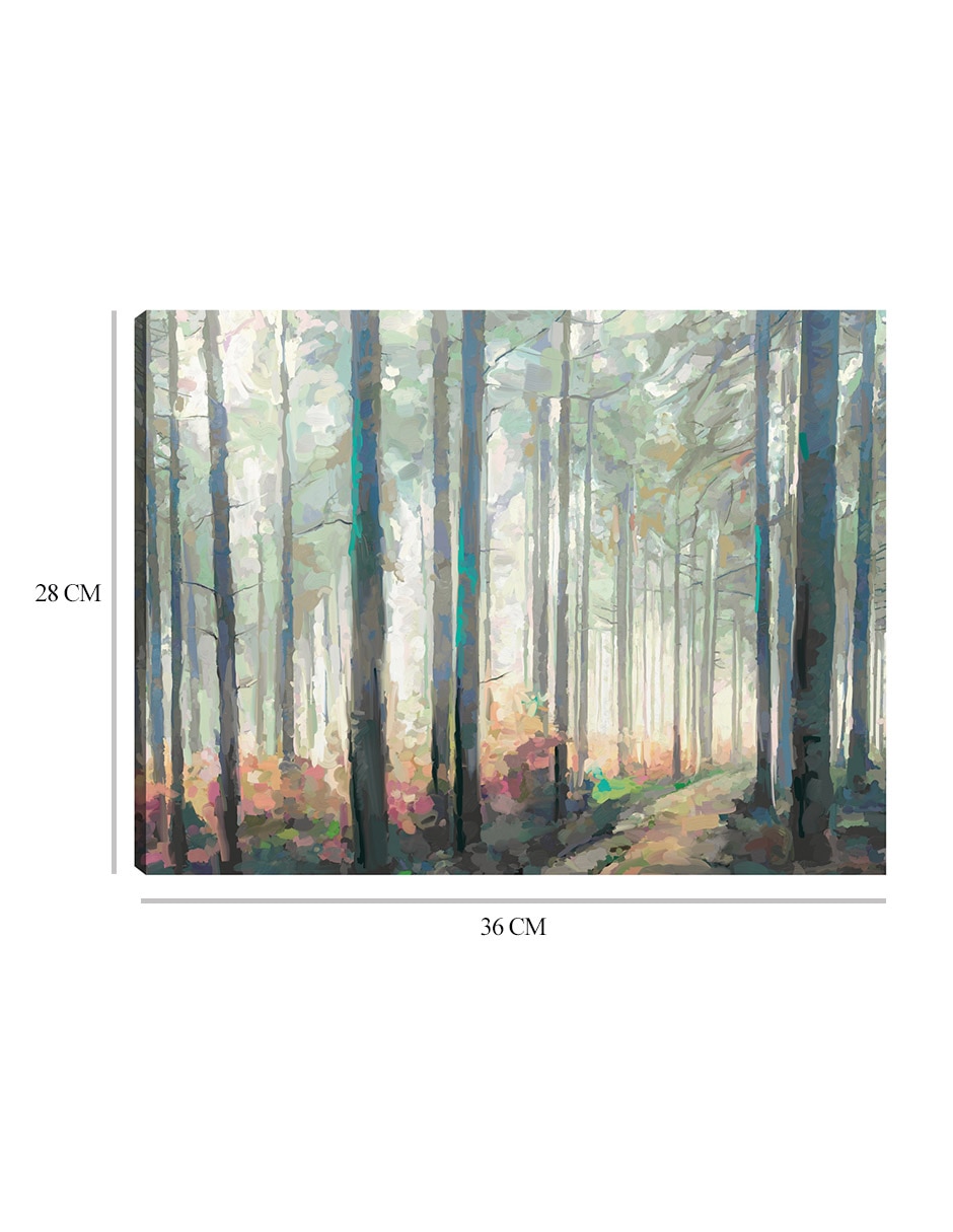 Cuadro decorativo Viaje al bosque técnica mixta Bosques 3