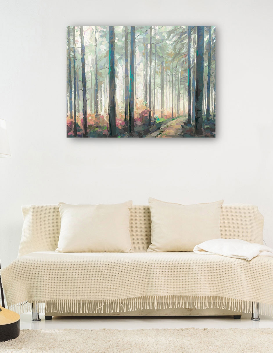 Cuadro decorativo Viaje al bosque técnica mixta Bosques 6
