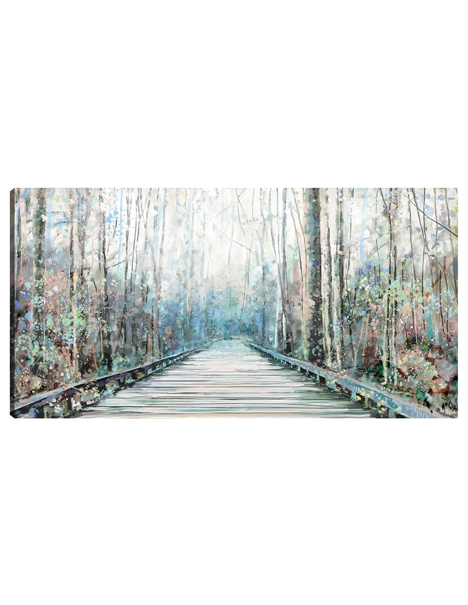 Cuadro decorativo Viaje de verano técnica mixta Caminos Cuadro decorativo Viaje de verano técnica mixta Caminos