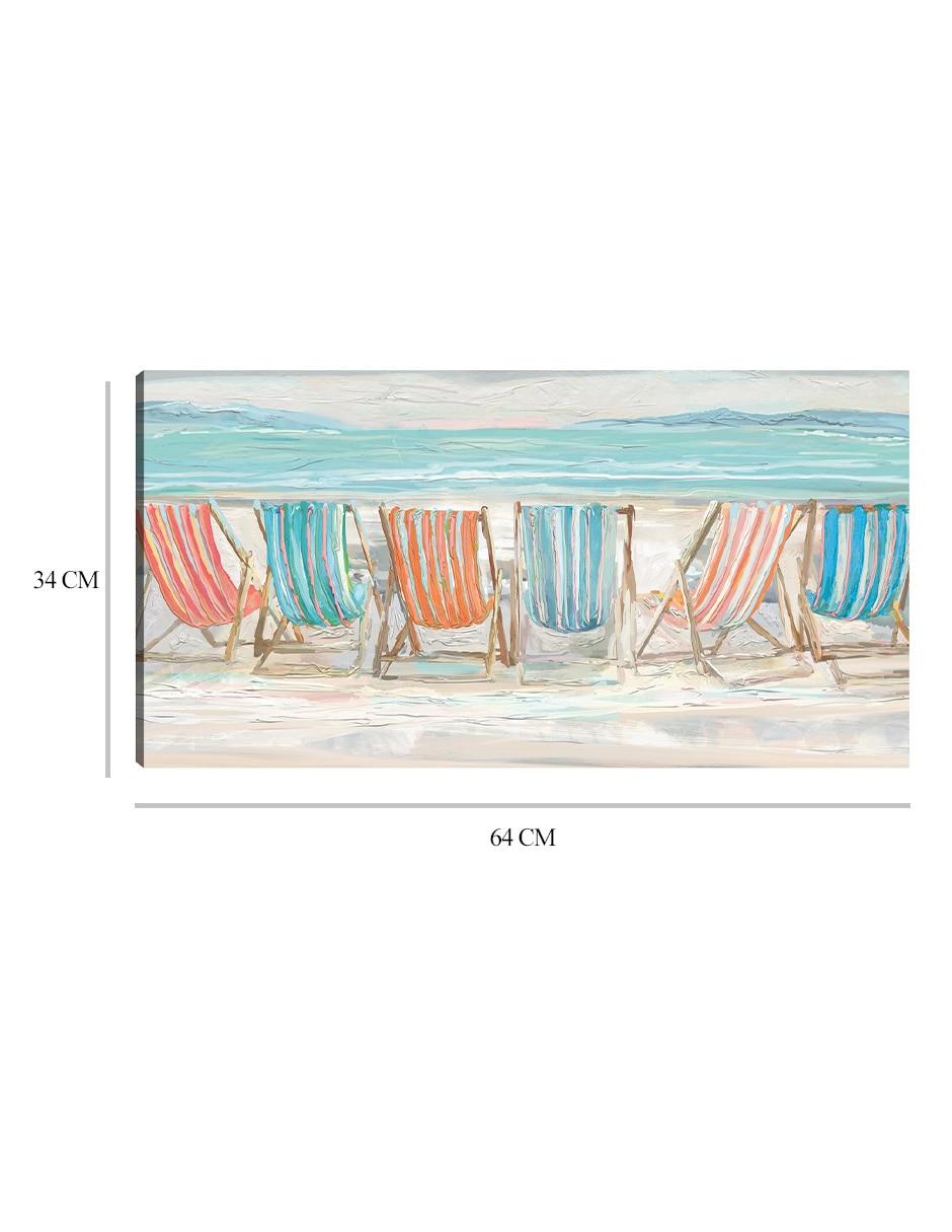 Cuadro decorativo Vistas al sol II técnica mixta Playas 3