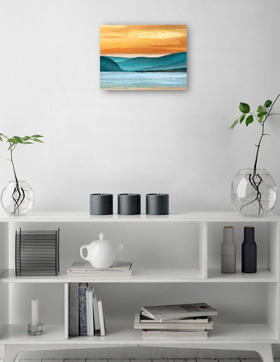 Cuadro decorativo Vista Ámbar técnica mixta Lagos 2