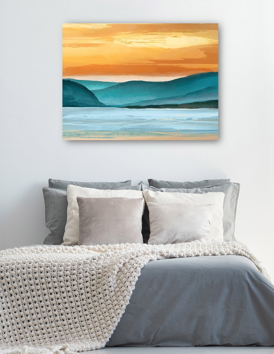 Cuadro decorativo Vista Ámbar técnica mixta Lagos 5