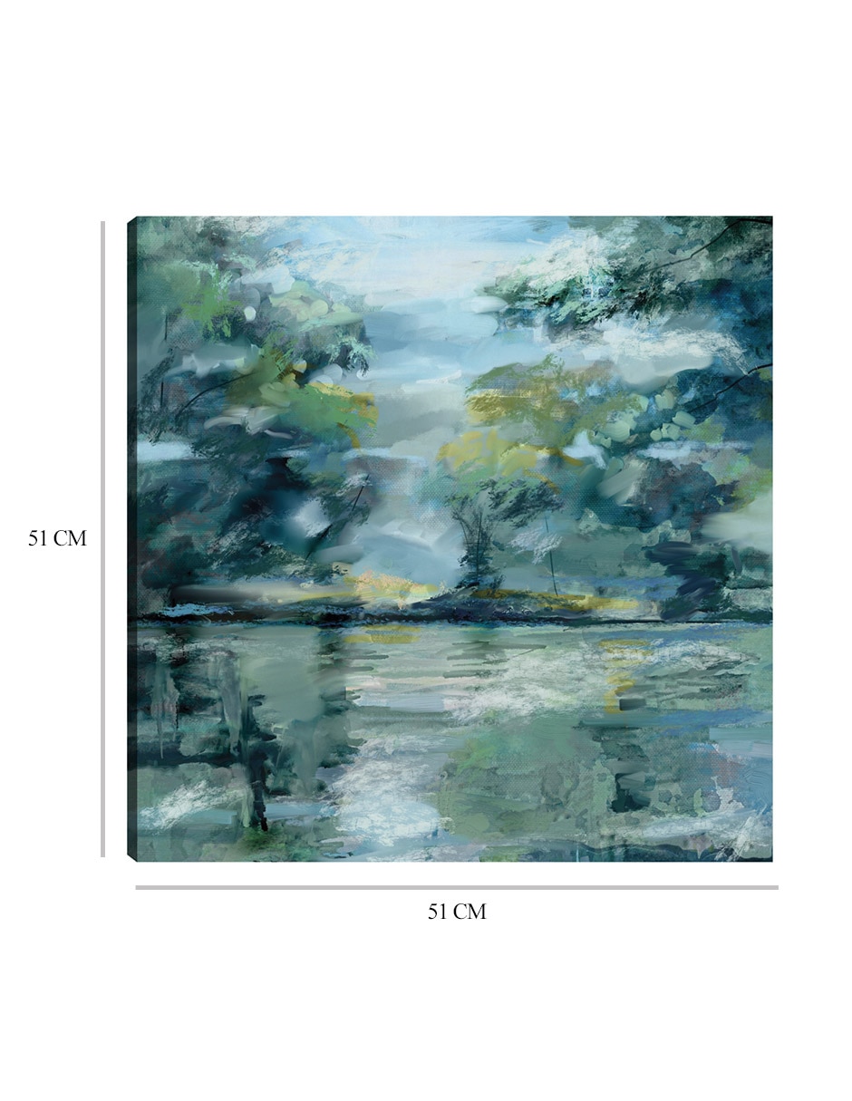 Cuadro decorativo Vista junto al lago técnica mixta Lagos 3