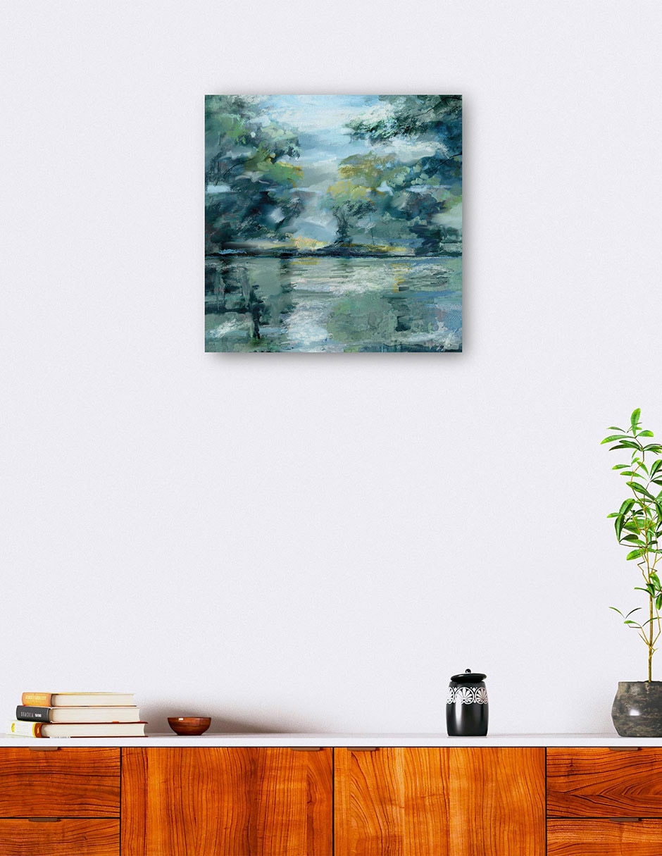 Cuadro decorativo Vista junto al lago técnica mixta Lagos 6