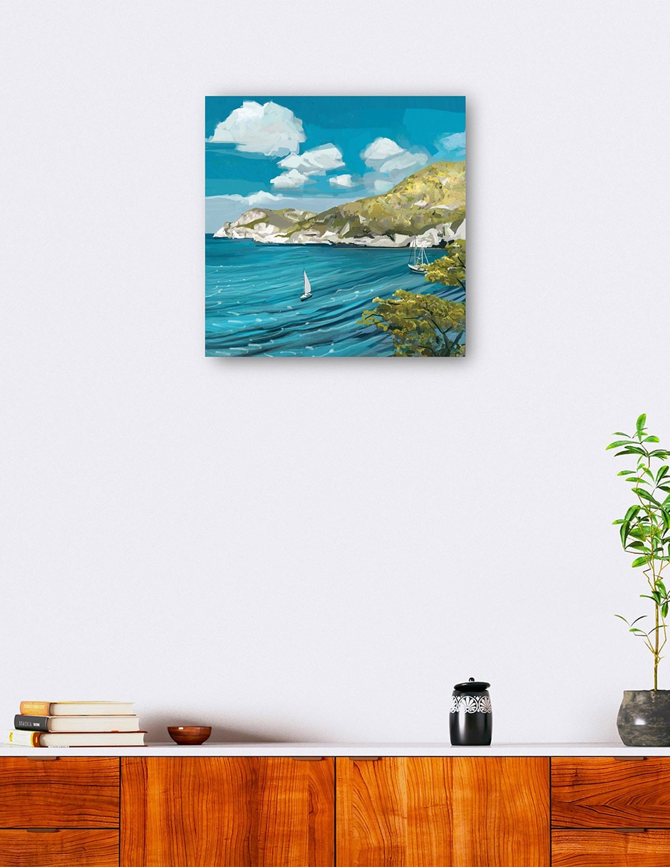 Cuadro decorativo Vela tropical técnica mixta Navegación 7