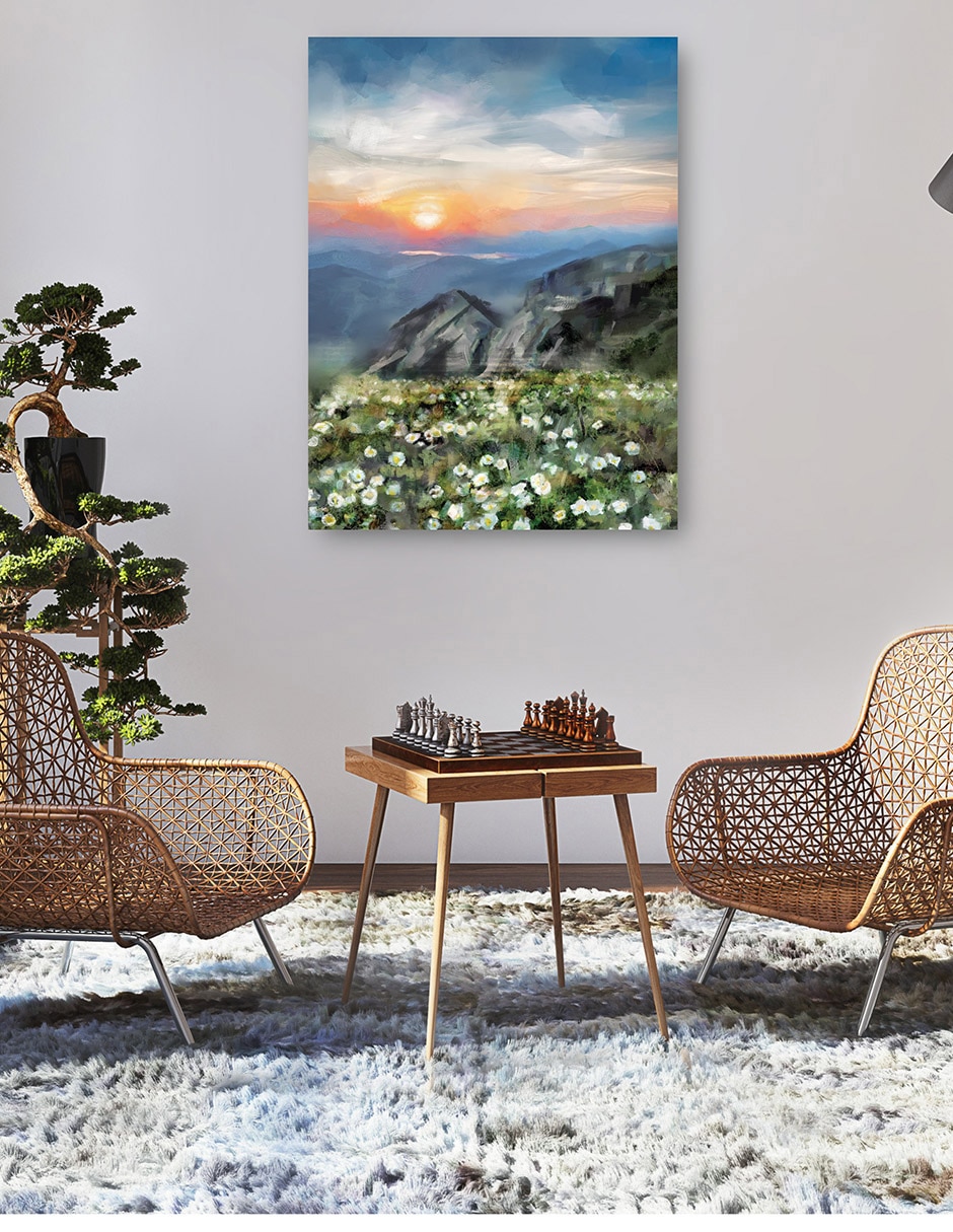 Cuadro decorativo Vista de la montaña técnica mixta Lagos 5