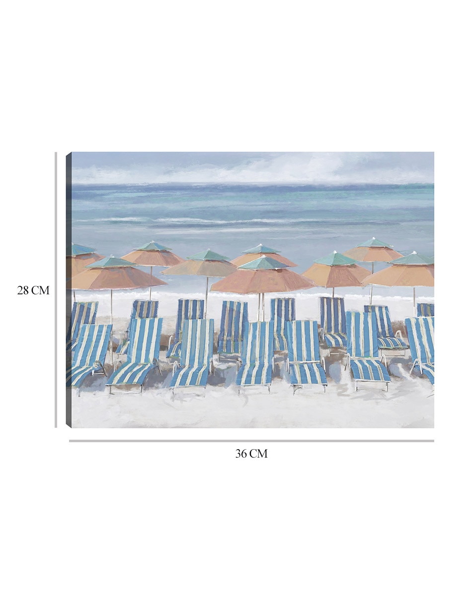 Cuadro decorativo técnica mixta Playas 2