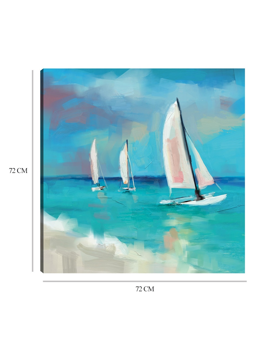 Cuadro decorativo Viento en popa técnica mixta Navegación 3
