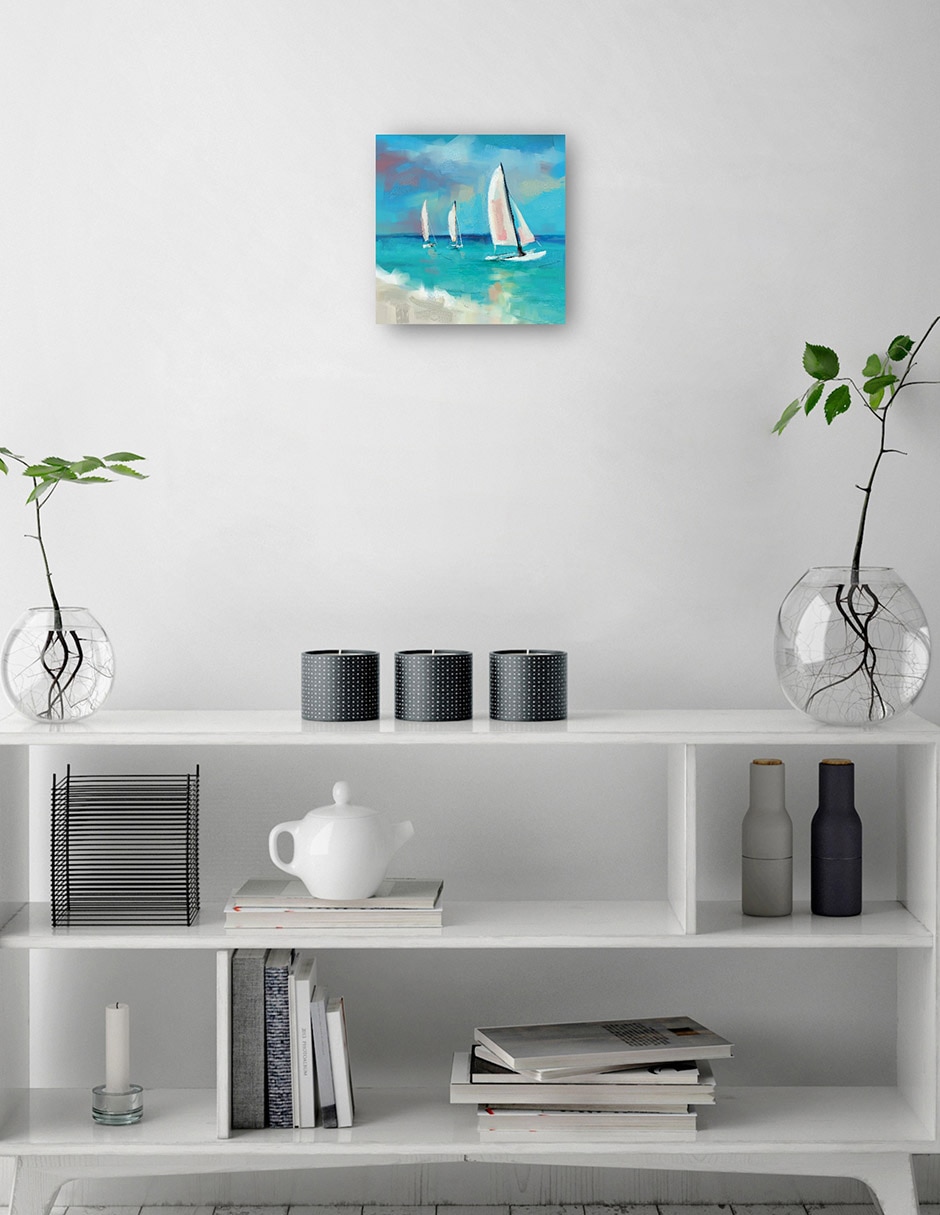 Cuadro decorativo Viento en popa técnica mixta Navegación 2