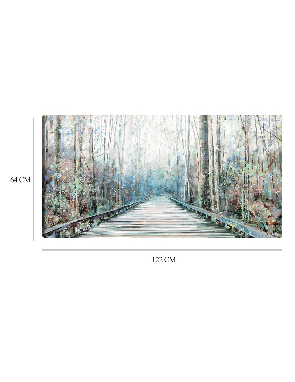 Cuadro decorativo Viaje de verano técnica mixta Caminos 3