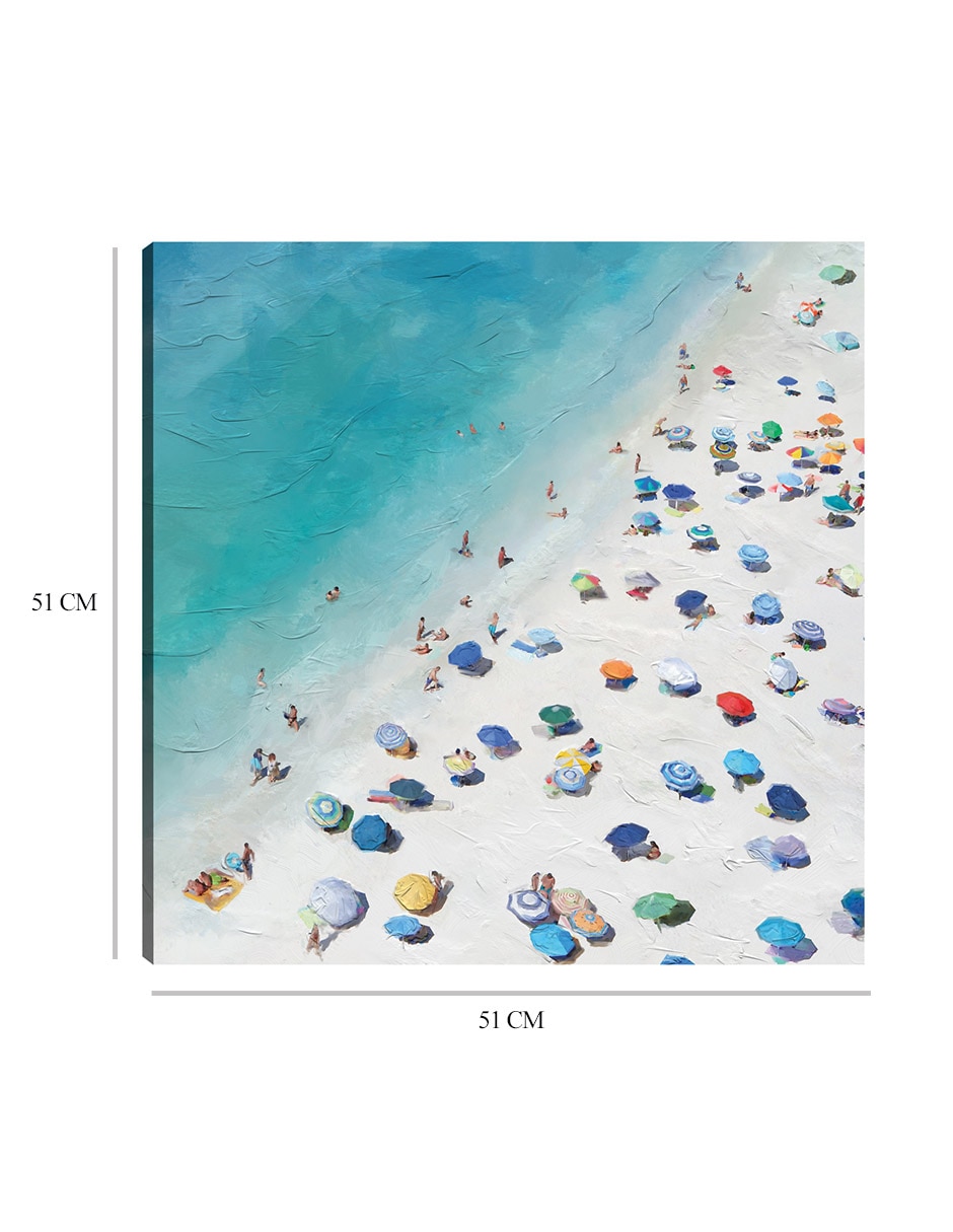 Cuadro decorativo Verano técnica mixta Playas 3