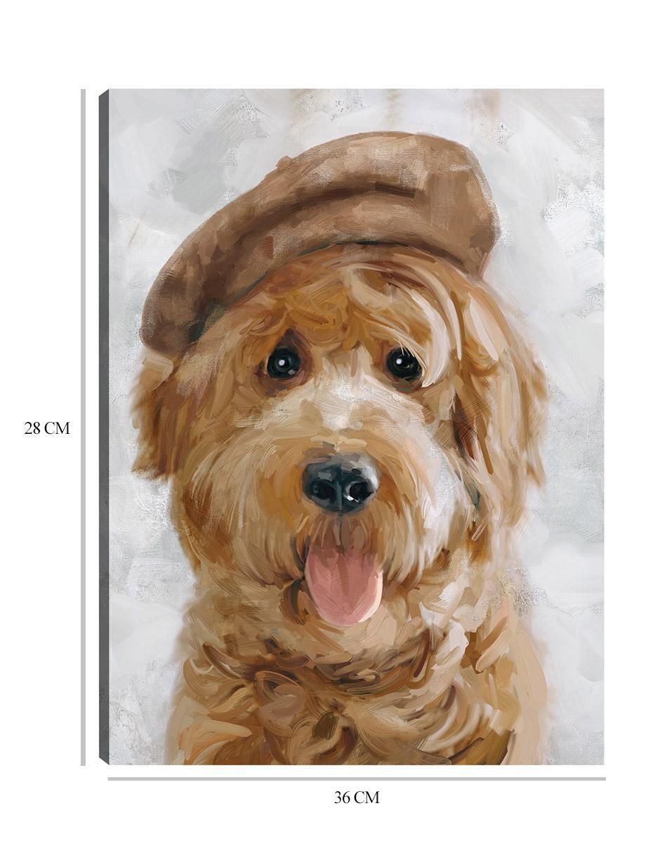 Cuadro decorativo Sombrero feliz II técnica mixta Animales Domésticos 5