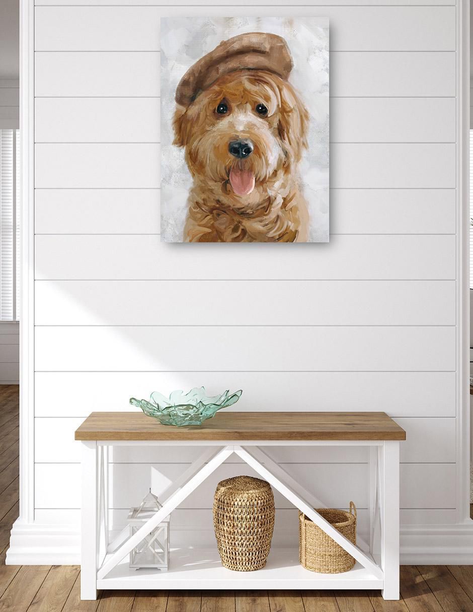 Cuadro decorativo Sombrero feliz II técnica mixta Animales Domésticos 5