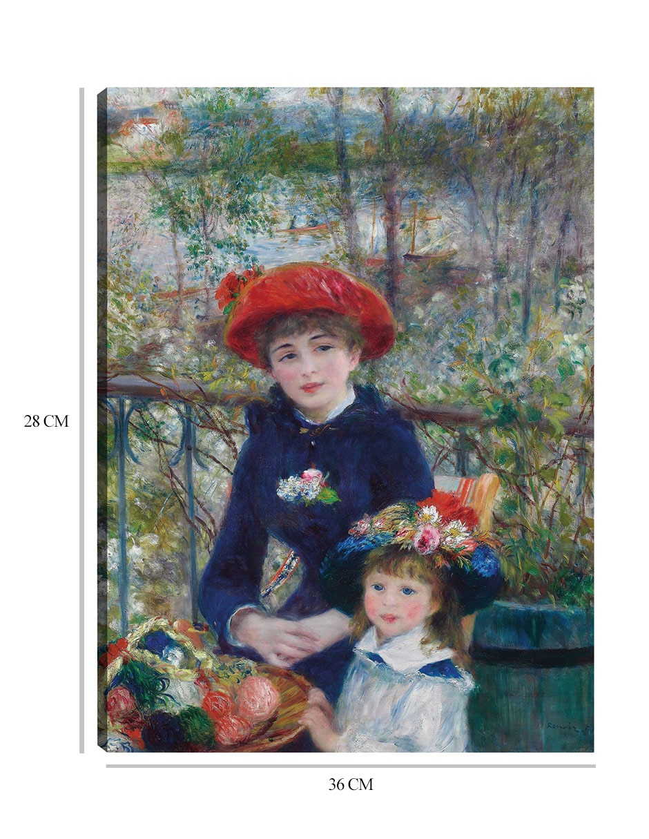 Cuadro decorativo Dos hermanas (en la terraza) (1881) técnica mixta Retratos 3