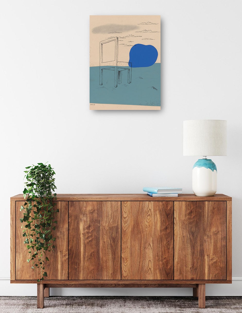 Cuadro decorativo Paisaje con silla (1929-1930) técnica mixta Formas 6