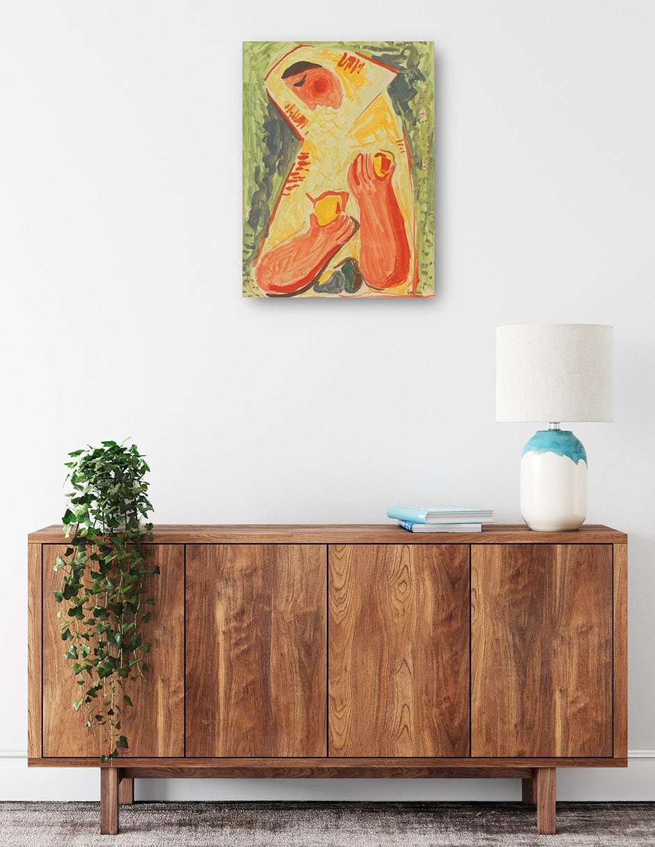 Cuadro decorativo Mujer con frutas (1937-1938) técnica mixta Formas 3