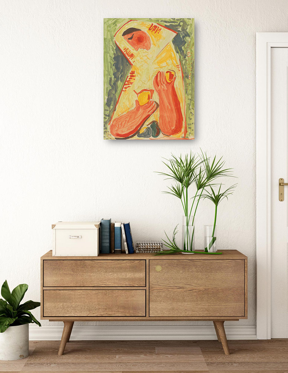 Cuadro decorativo Mujer con frutas (1937-1938) técnica mixta Formas 4