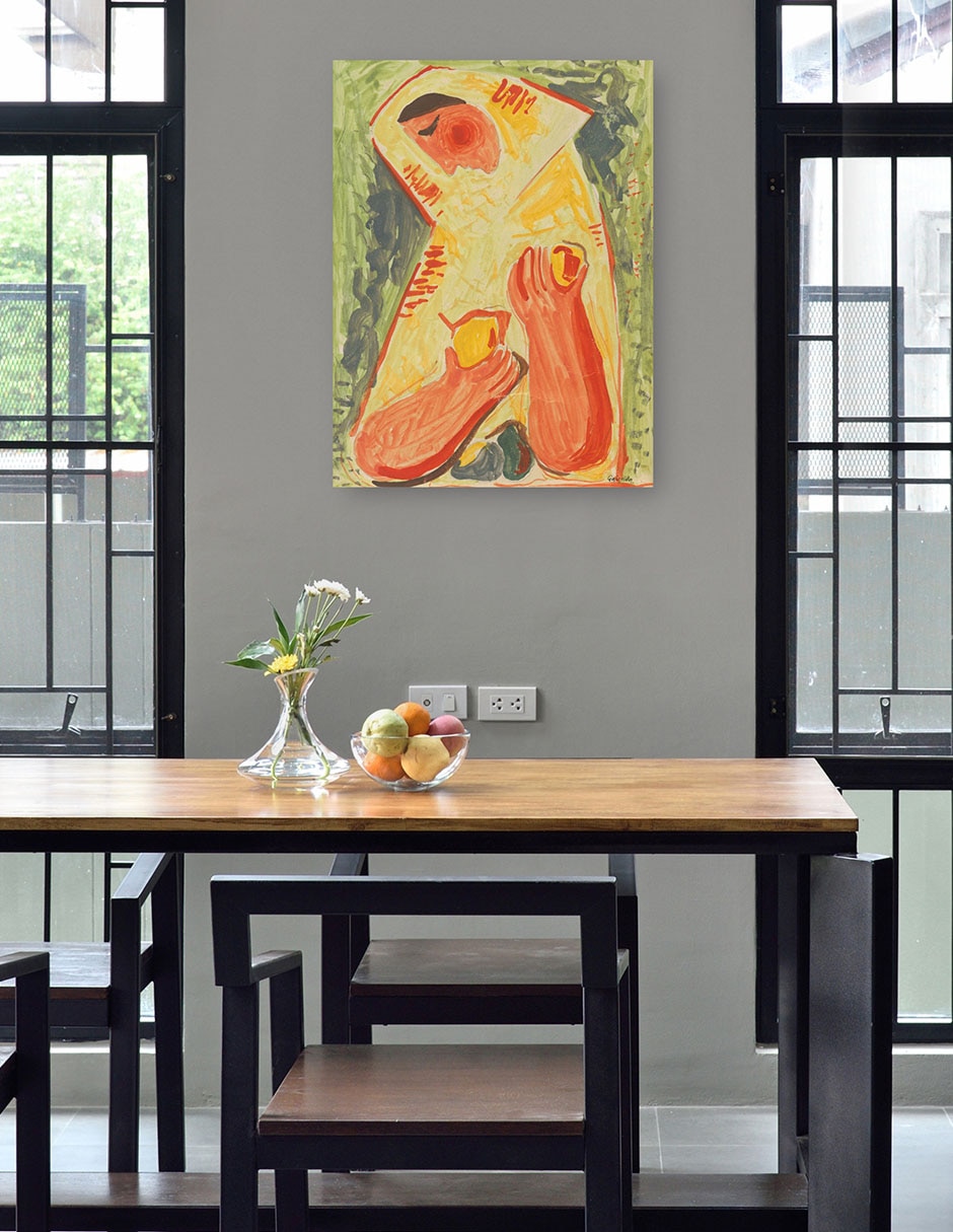 Cuadro decorativo Mujer con frutas (1937-1938) técnica mixta Formas 5