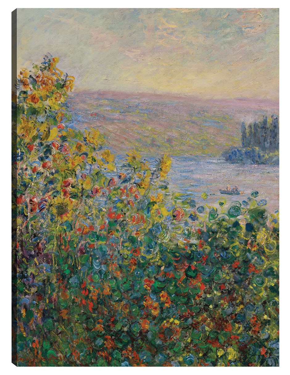 Cuadro decorativo Parterres de flores en Vétheuil (1881) técnica mixta Primavera Cuadro decorativo Parterres de flores en Vétheuil (1881) técnica mixta Primavera
