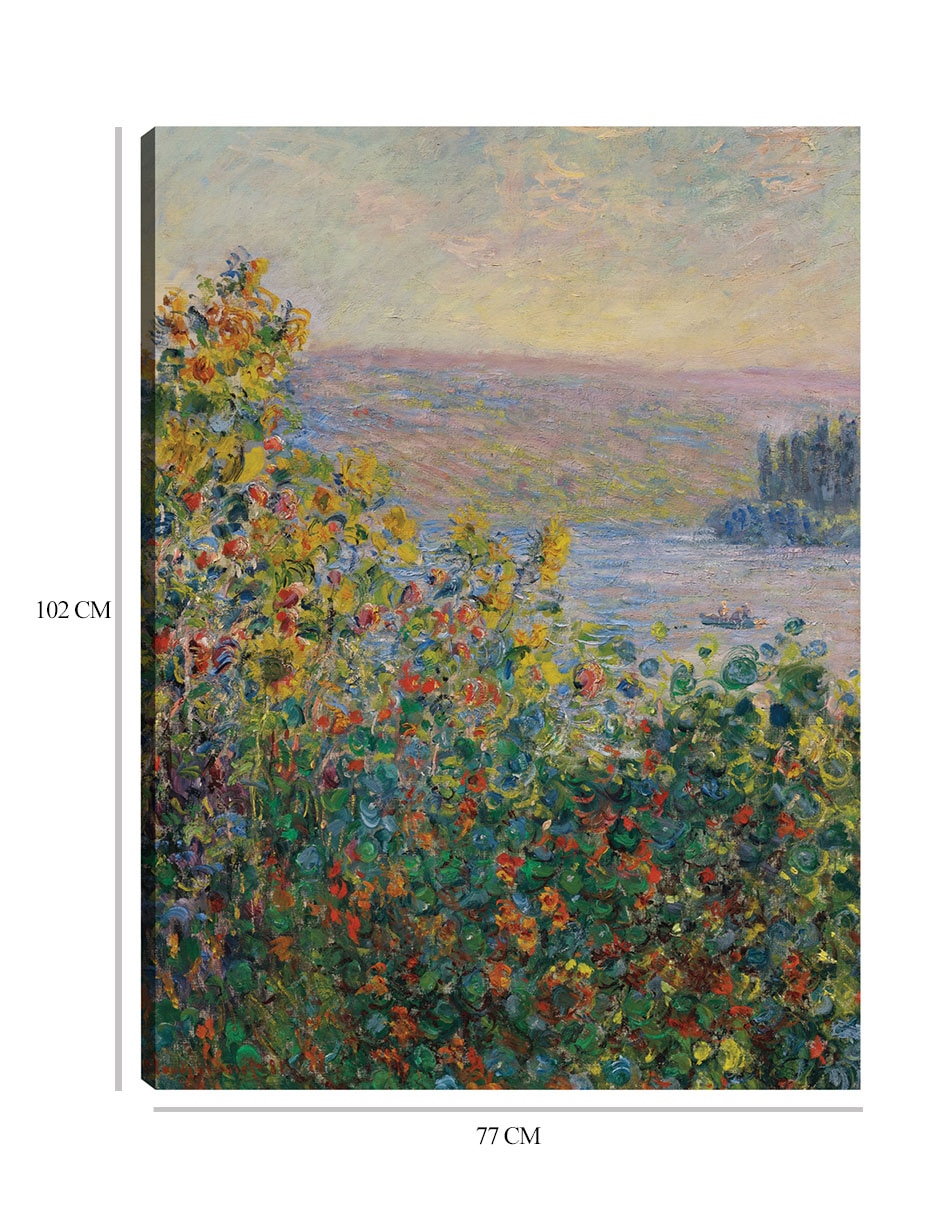 Cuadro decorativo Parterres de flores en Vétheuil (1881) técnica mixta Primavera 3