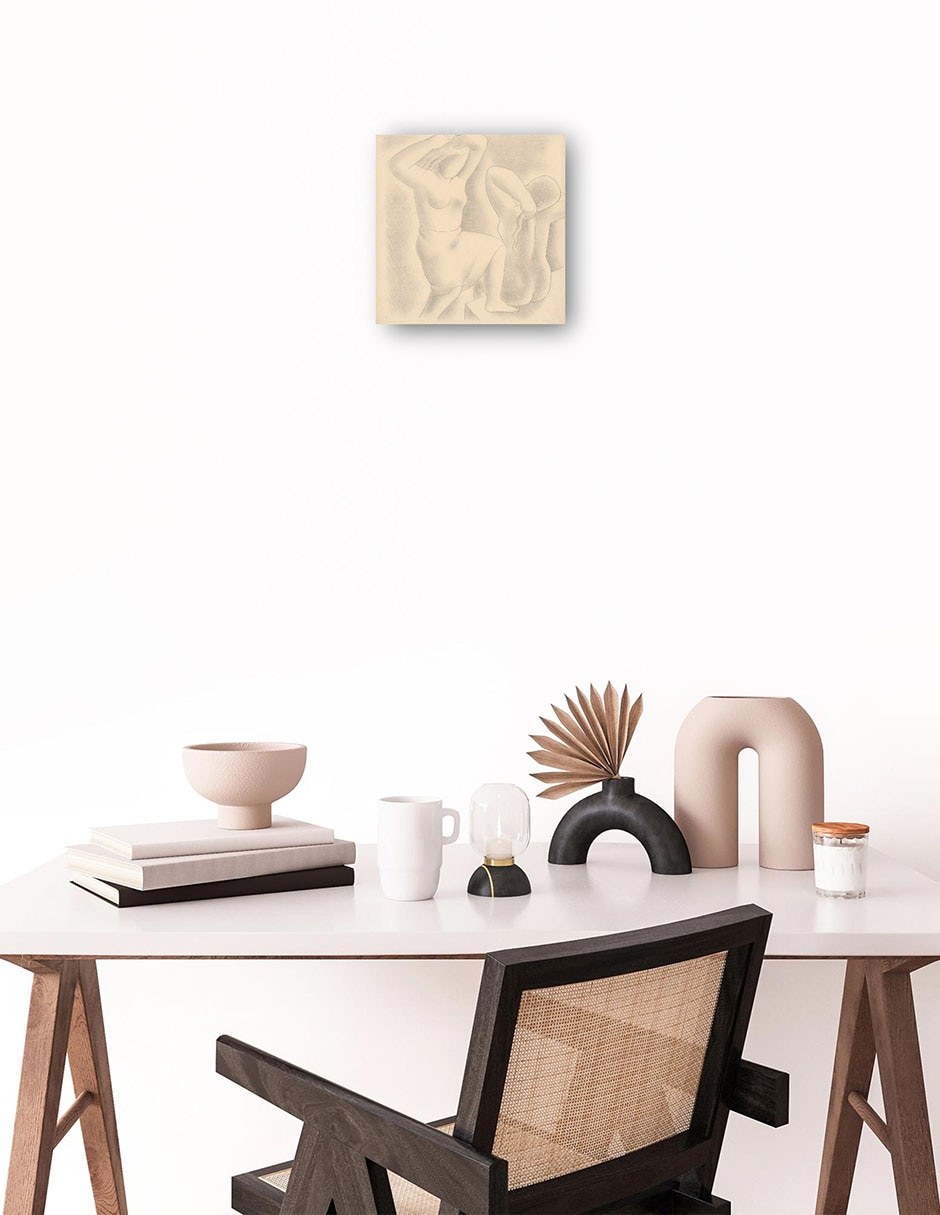Cuadro decorativo La mañana (1929) técnica mixta Bocetos 2