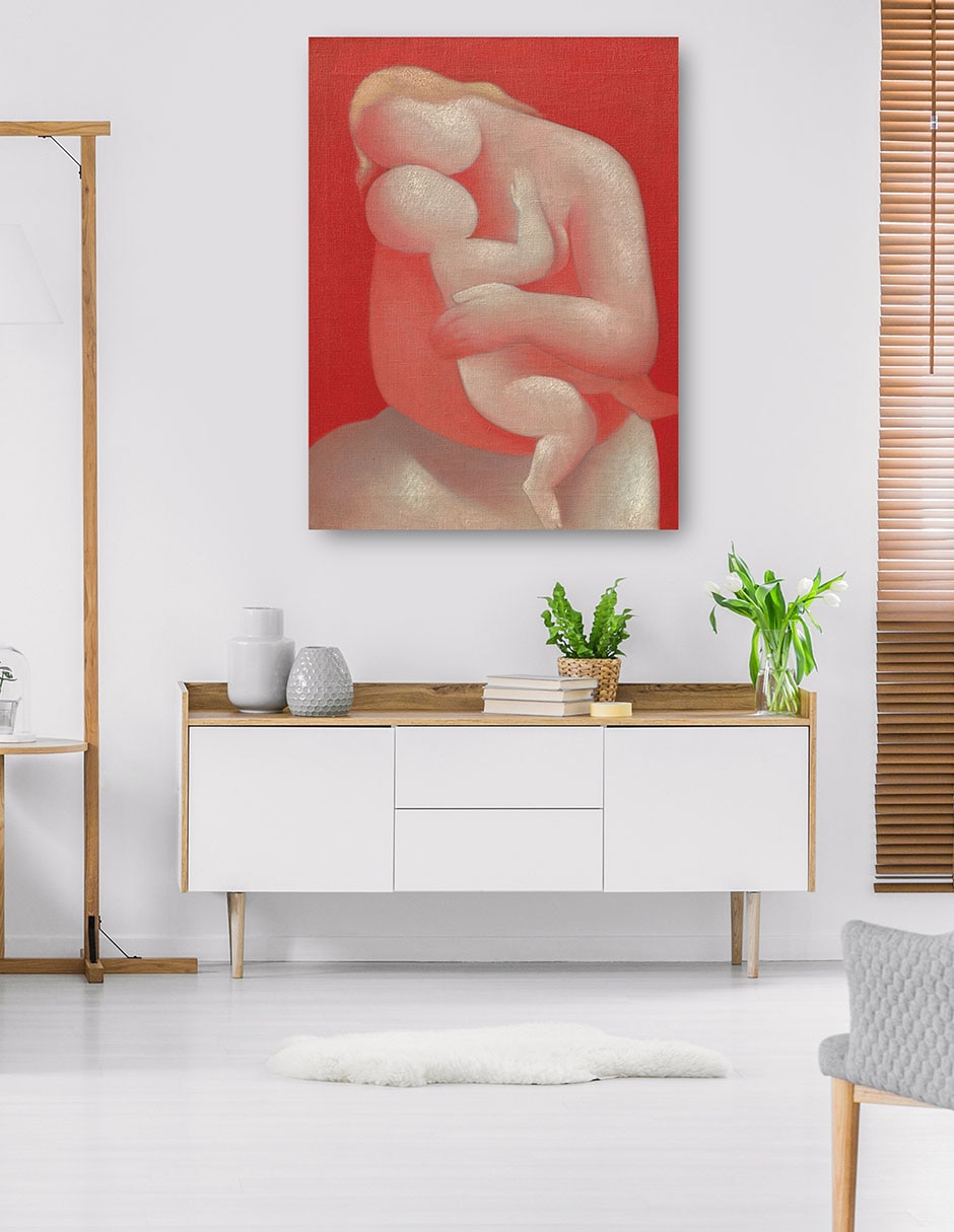 Cuadro decorativo Madre (Madonna rosa) (1933) técnica mixta Gente 5