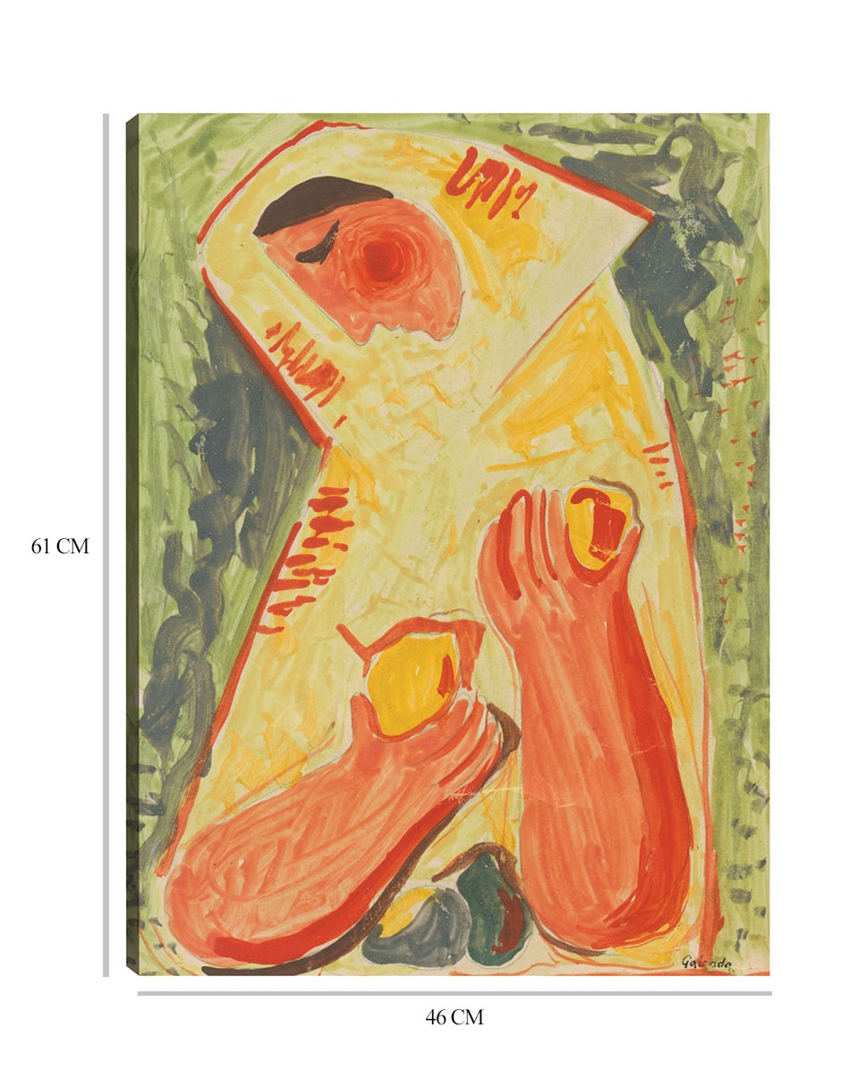 Cuadro decorativo Mujer con frutas (1937-1938) técnica mixta Formas 2