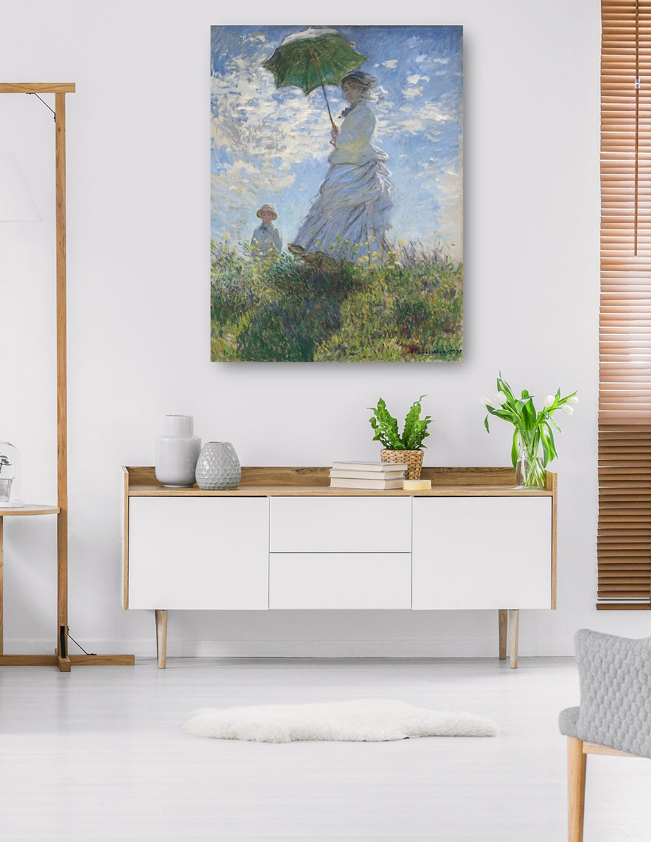 Cuadro decorativo Mujer con sombrilla – Madame Monet y su hijo (1875) técnica mixta Retratos 5