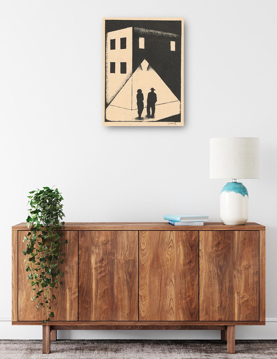 Cuadro decorativo El encuentro (1924) técnica mixta Gente 2