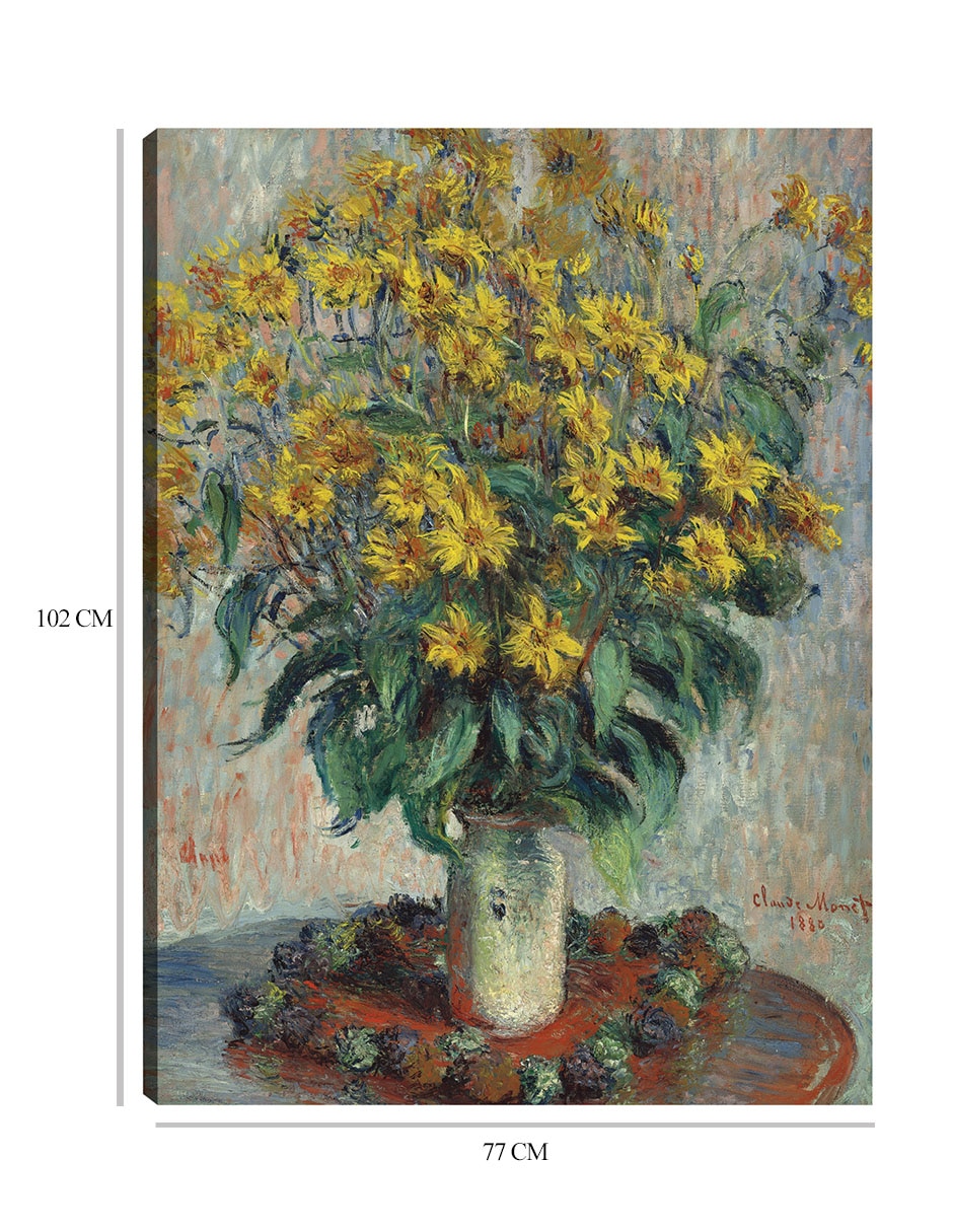 Cuadro decorativo Flores de alcachofa de Jerusalén (1880) técnica mixta Floreros 2