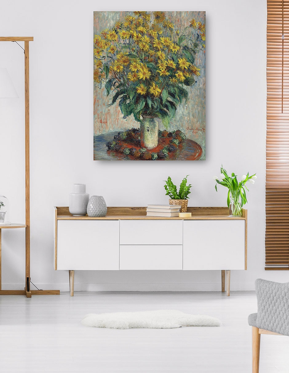 Cuadro decorativo Flores de alcachofa de Jerusalén (1880) técnica mixta Floreros 5