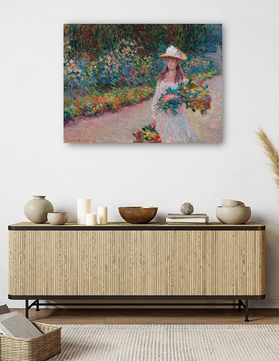 Cuadro decorativo Jovencita en el jardín de Giverny (1888) técnica mixta Gente 5