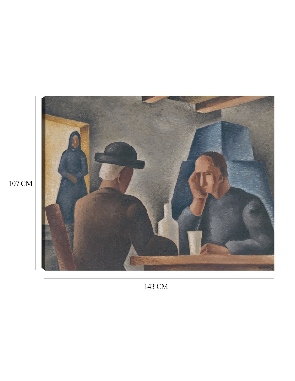 Cuadro decorativo En una posada (1927) técnica mixta Gente 2