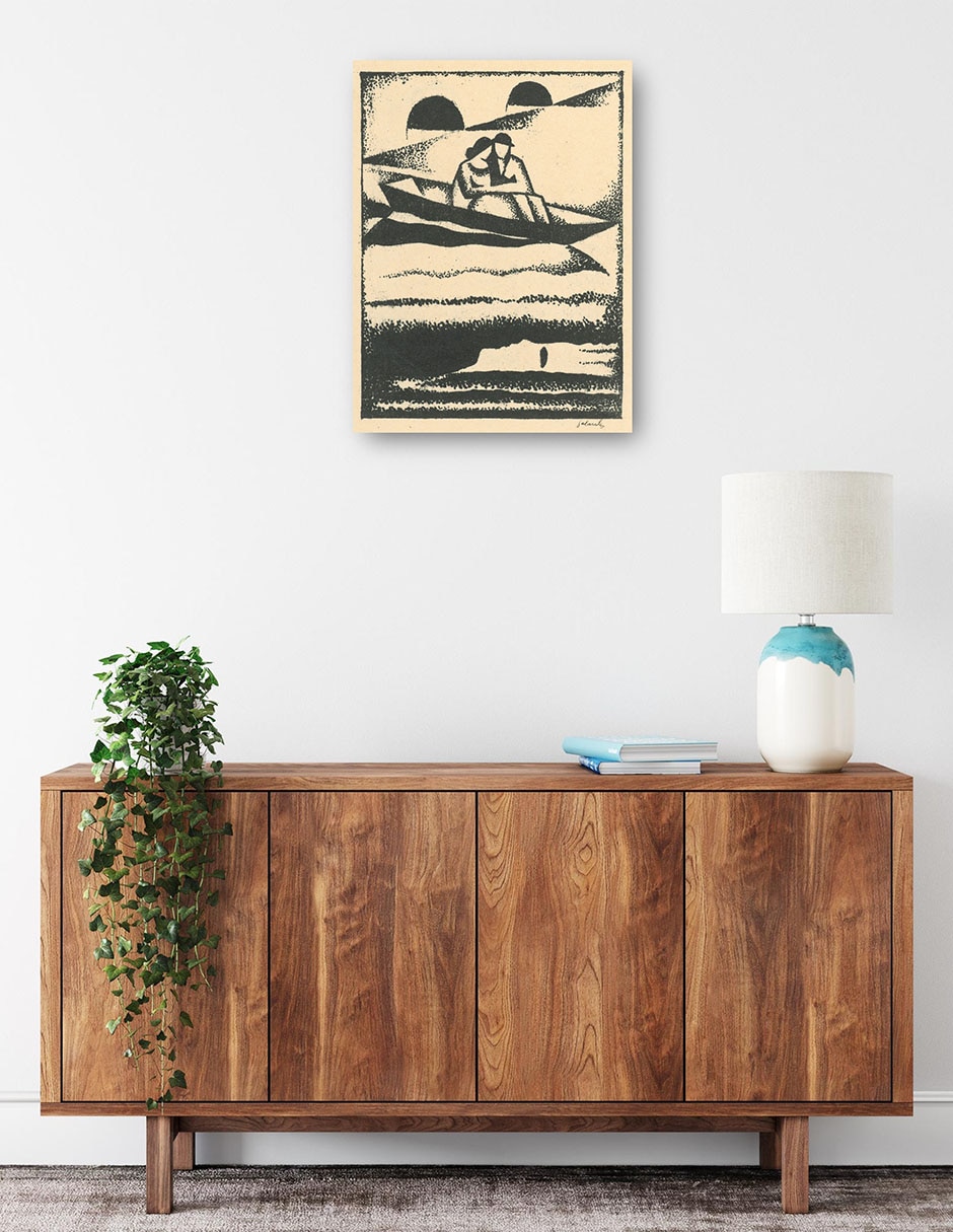 Cuadro decorativo En el río (1924) técnica mixta Ríos 2