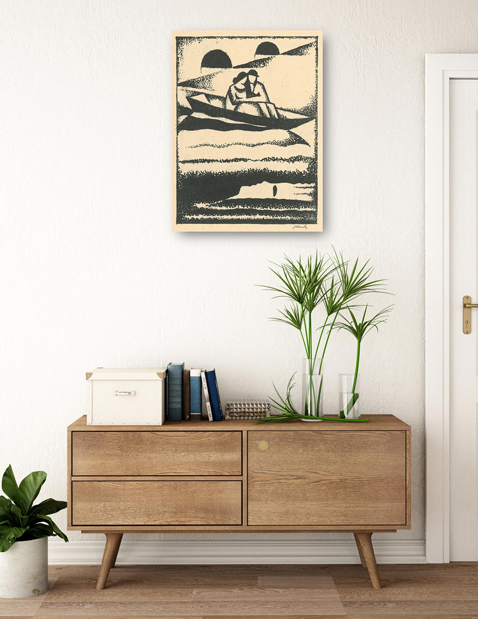 Cuadro decorativo En el río (1924) técnica mixta Ríos 3
