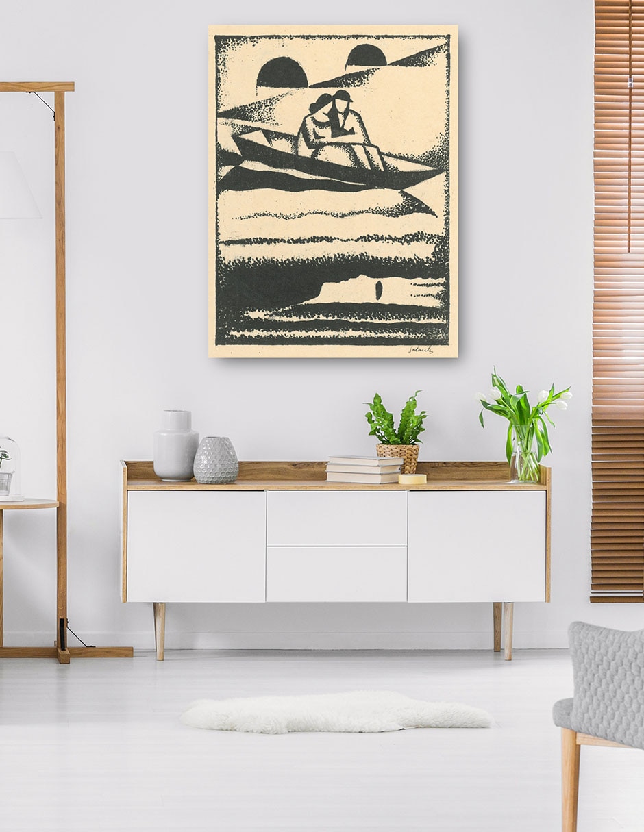 Cuadro decorativo En el río (1924) técnica mixta Ríos 5