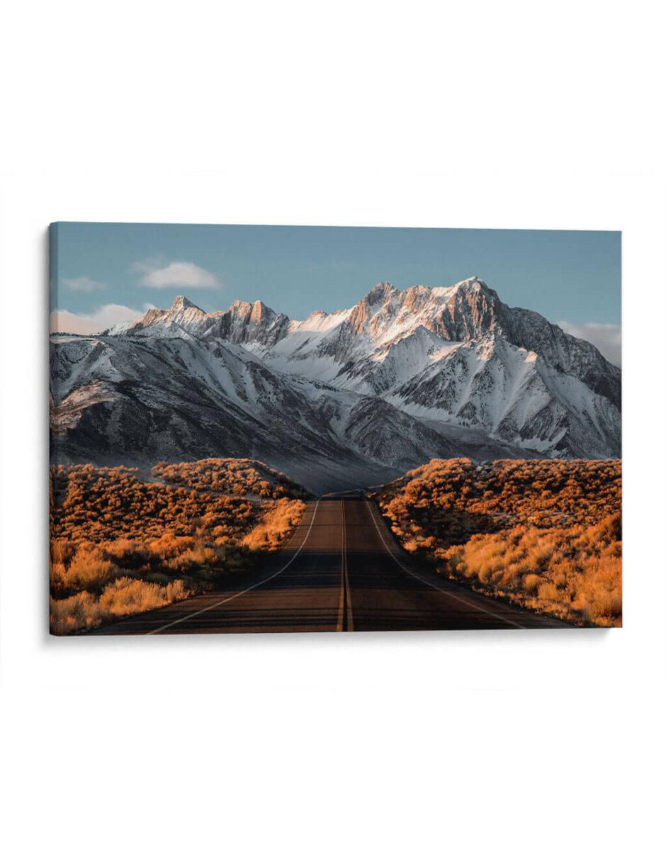 Cuadro decorativo El camino hacia la montaña nevada
