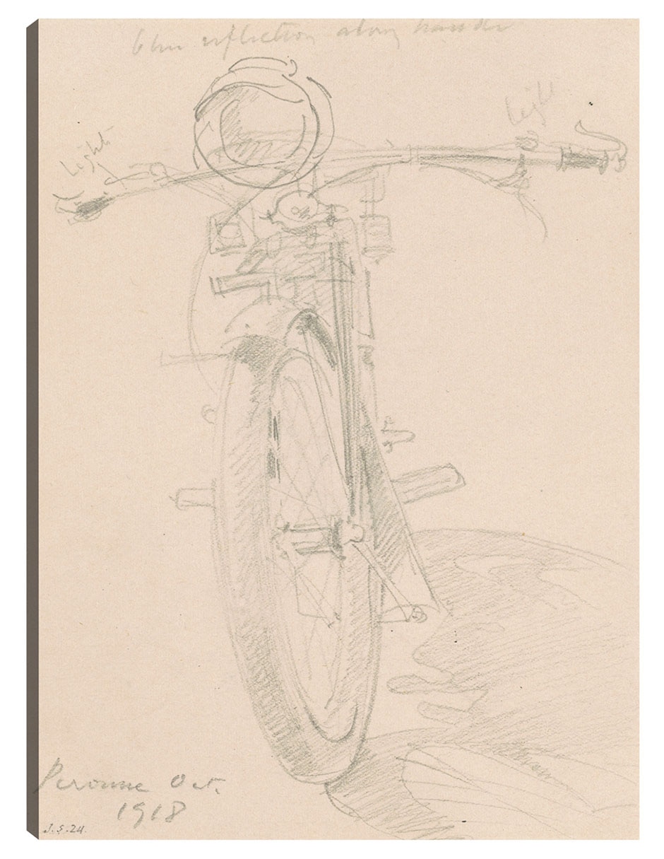 Cuadro decorativo Motocicleta (anverso) (1918) técnica mixta Bocetos