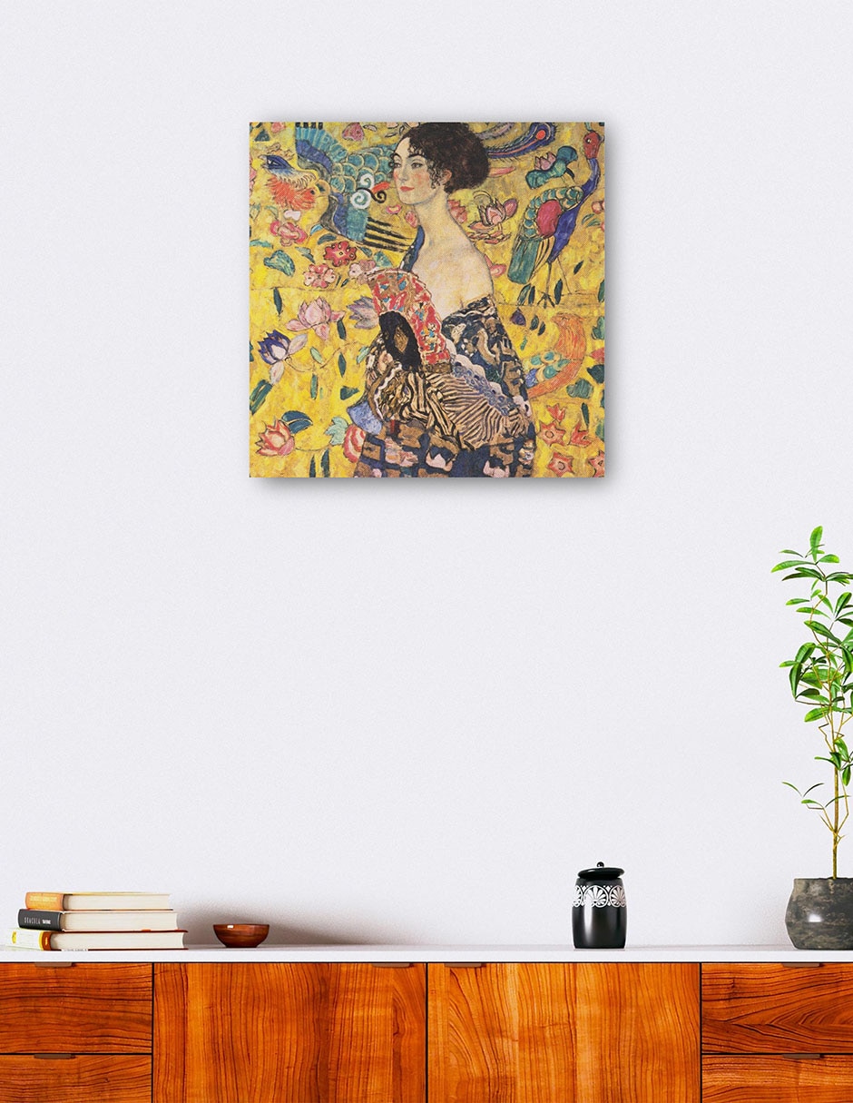 Cuadro decorativo Mujer con abanico (1917-1918) técnica mixta Gente 4