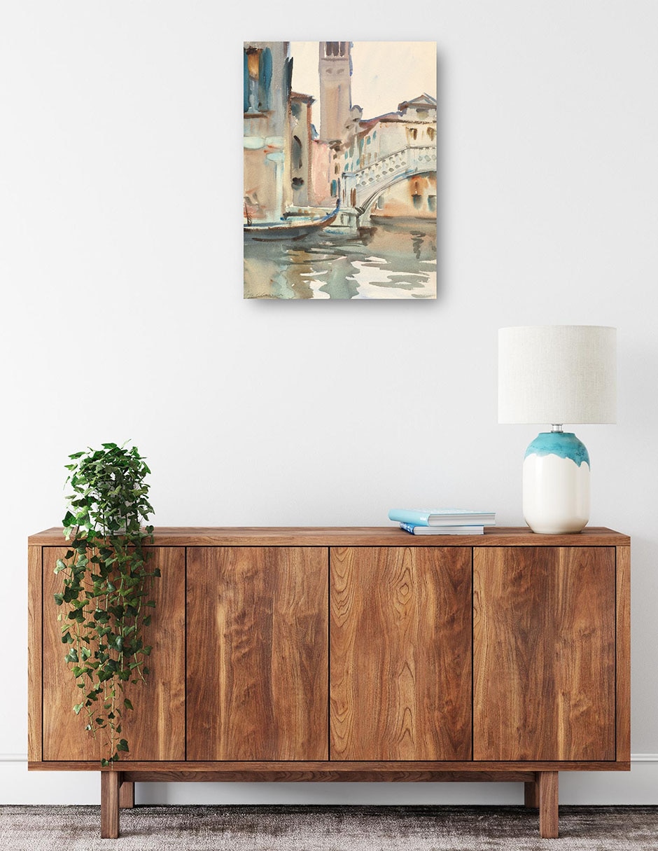 Cuadro decorativo Un puente y campanario, Venecia (1902-1904) técnica mixta Puentes 3