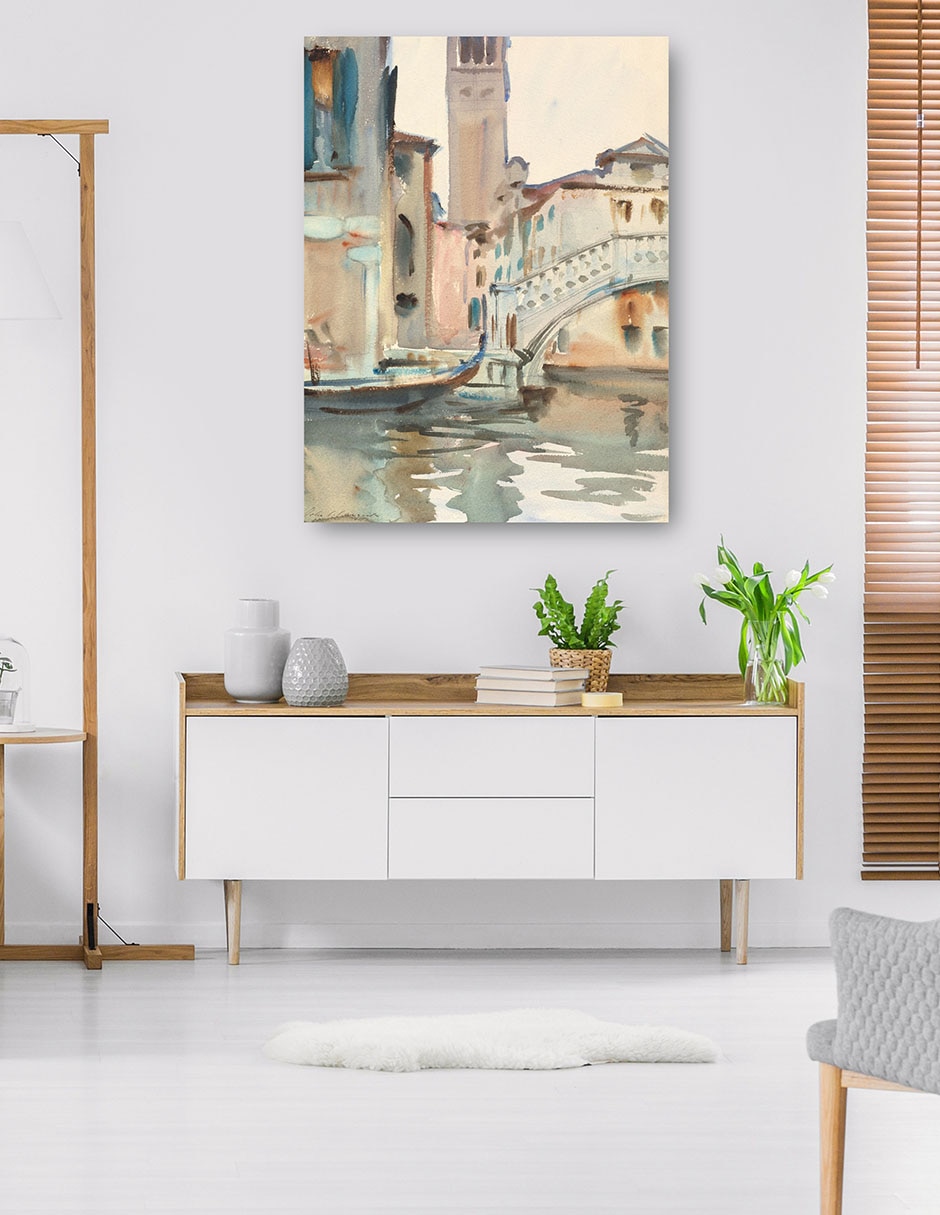 Cuadro decorativo Un puente y campanario, Venecia (1902-1904) técnica mixta Puentes 5