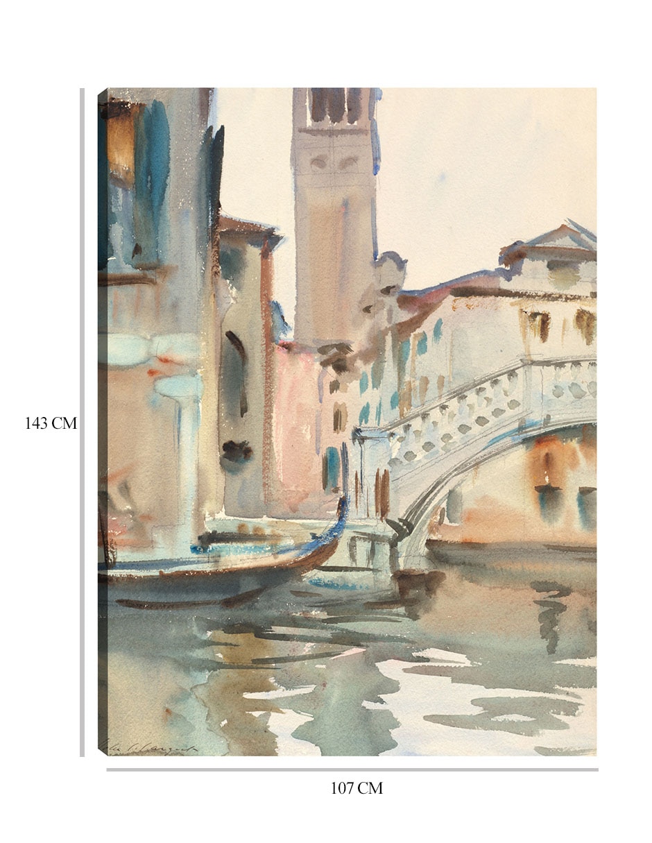 Cuadro decorativo Un puente y campanario, Venecia (1902-1904) técnica mixta Puentes 2