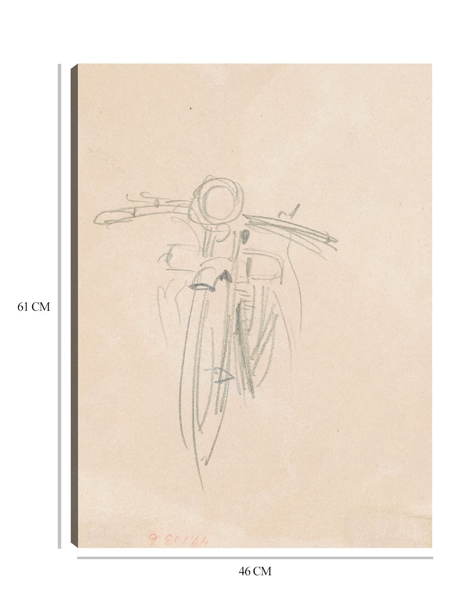 Cuadro decorativo Motocicleta (verso) (1918) técnica mixta Bocetos 2