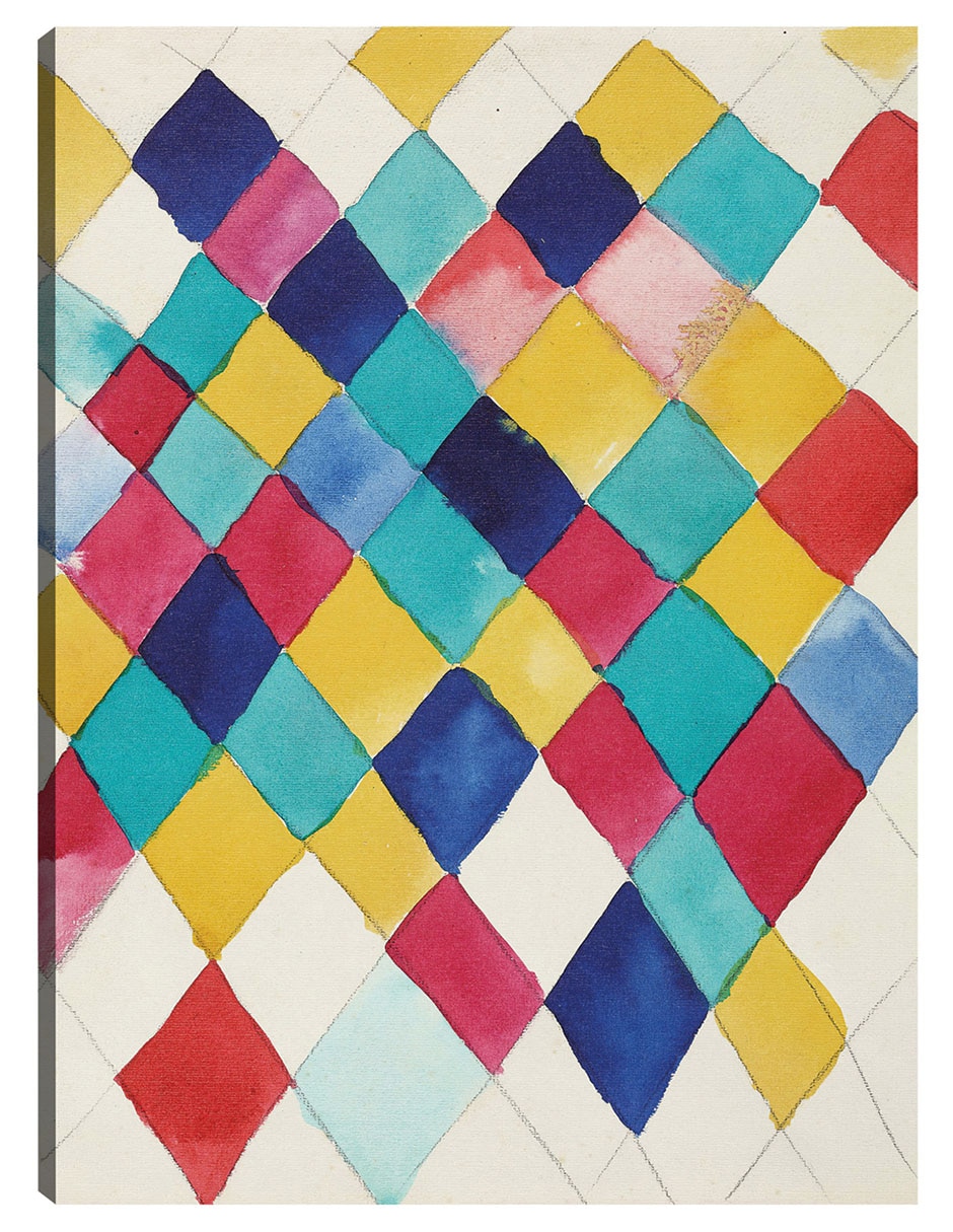 Cuadro decorativo Farbstudie mit Rauten (1913) técnica mixta Formas