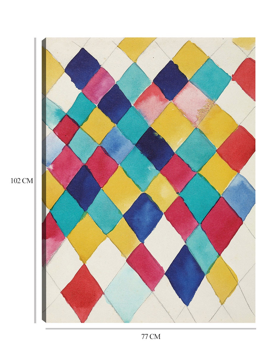 Cuadro decorativo Farbstudie mit Rauten (1913) técnica mixta Formas 2