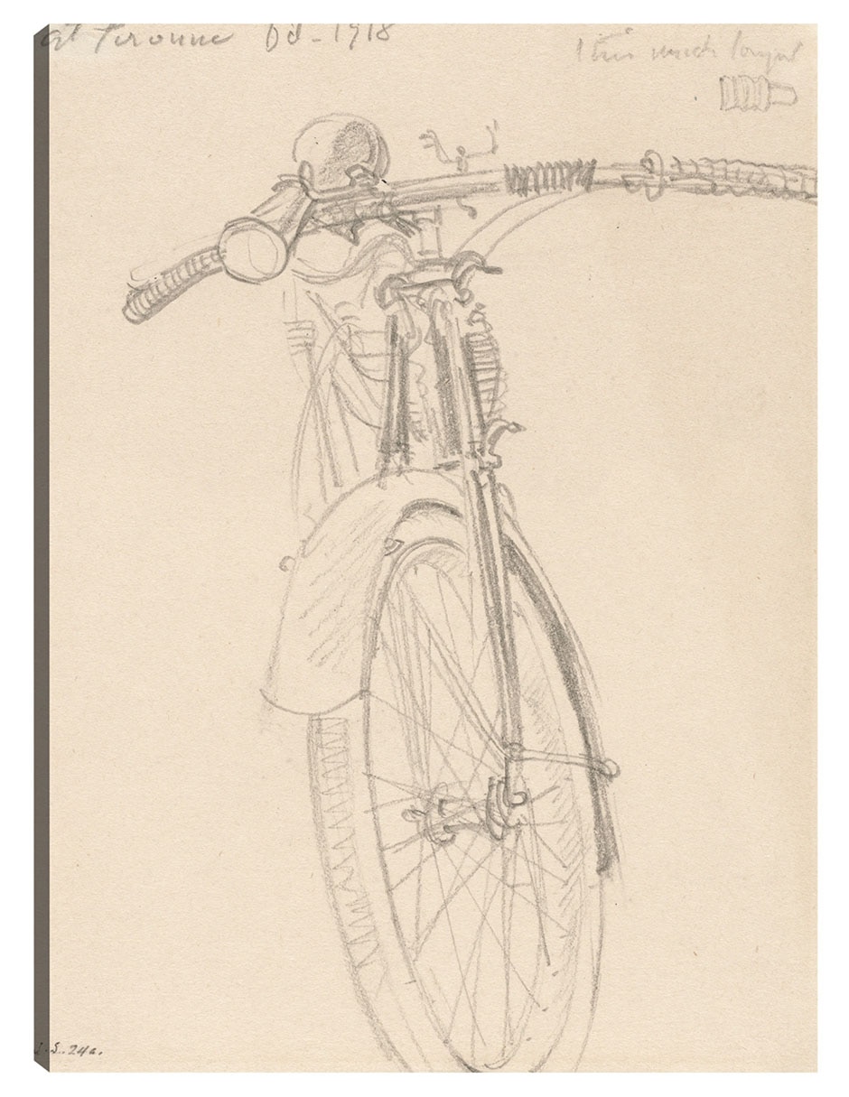 Cuadro decorativo Motocicleta (1918) técnica mixta Bocetos