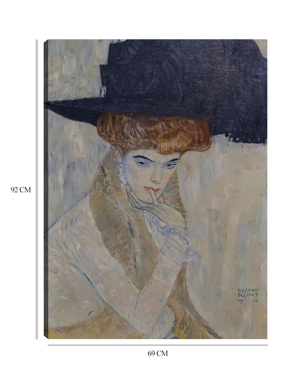 Cuadro decorativo El sombrero de plumas negras (1910) técnica mixta Gente 2